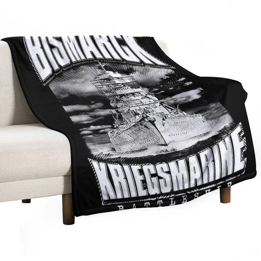 Battleship Bismarck Throw Blanket