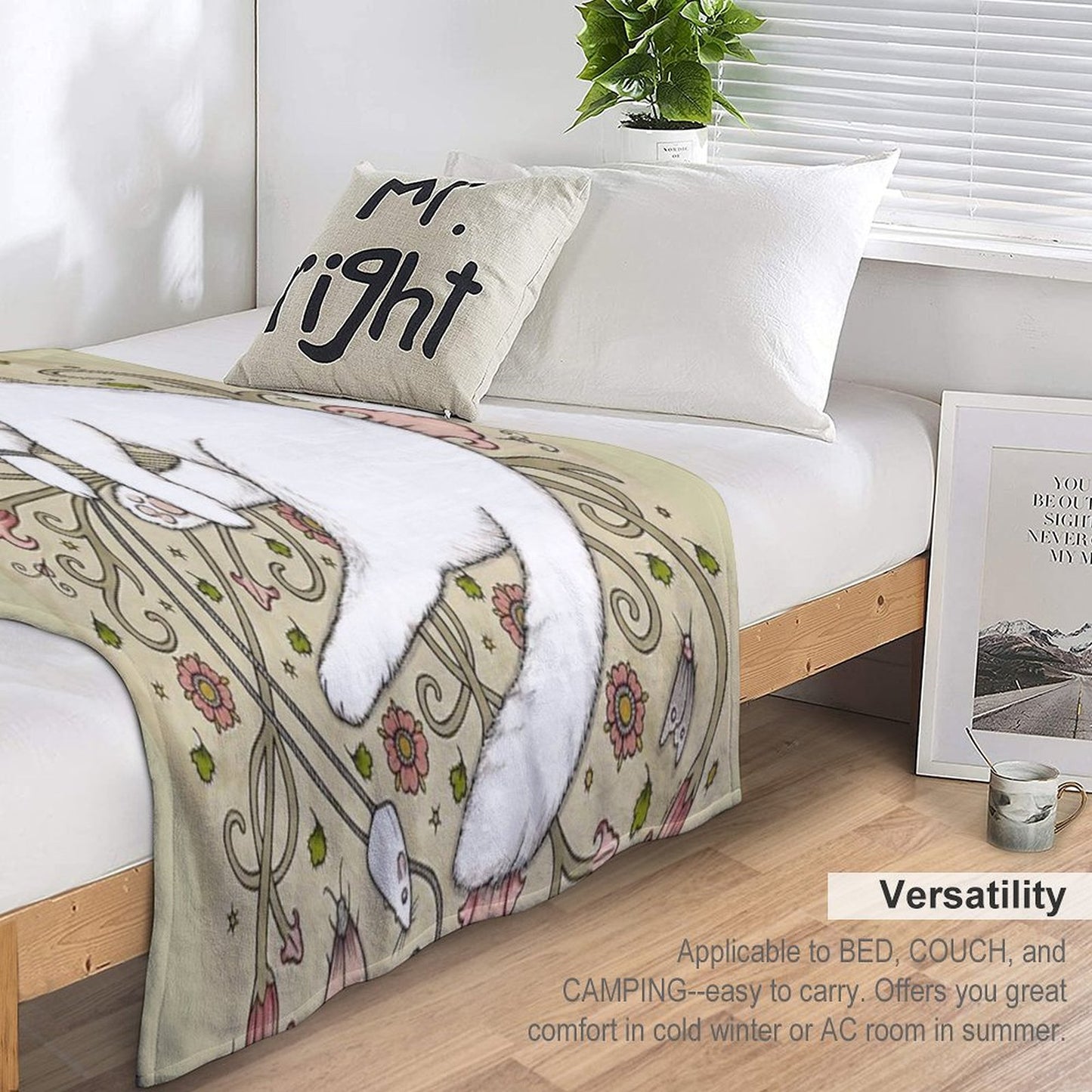 Mice And Moths Throw Blanket