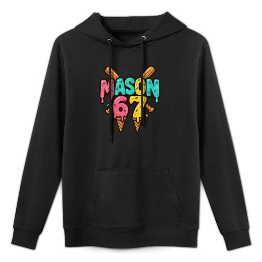 Mason 67 Ice Cream Funny Meme Six Seven Customizable Surface Hoodie