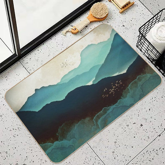 Indigo Mountains Bath Mat
