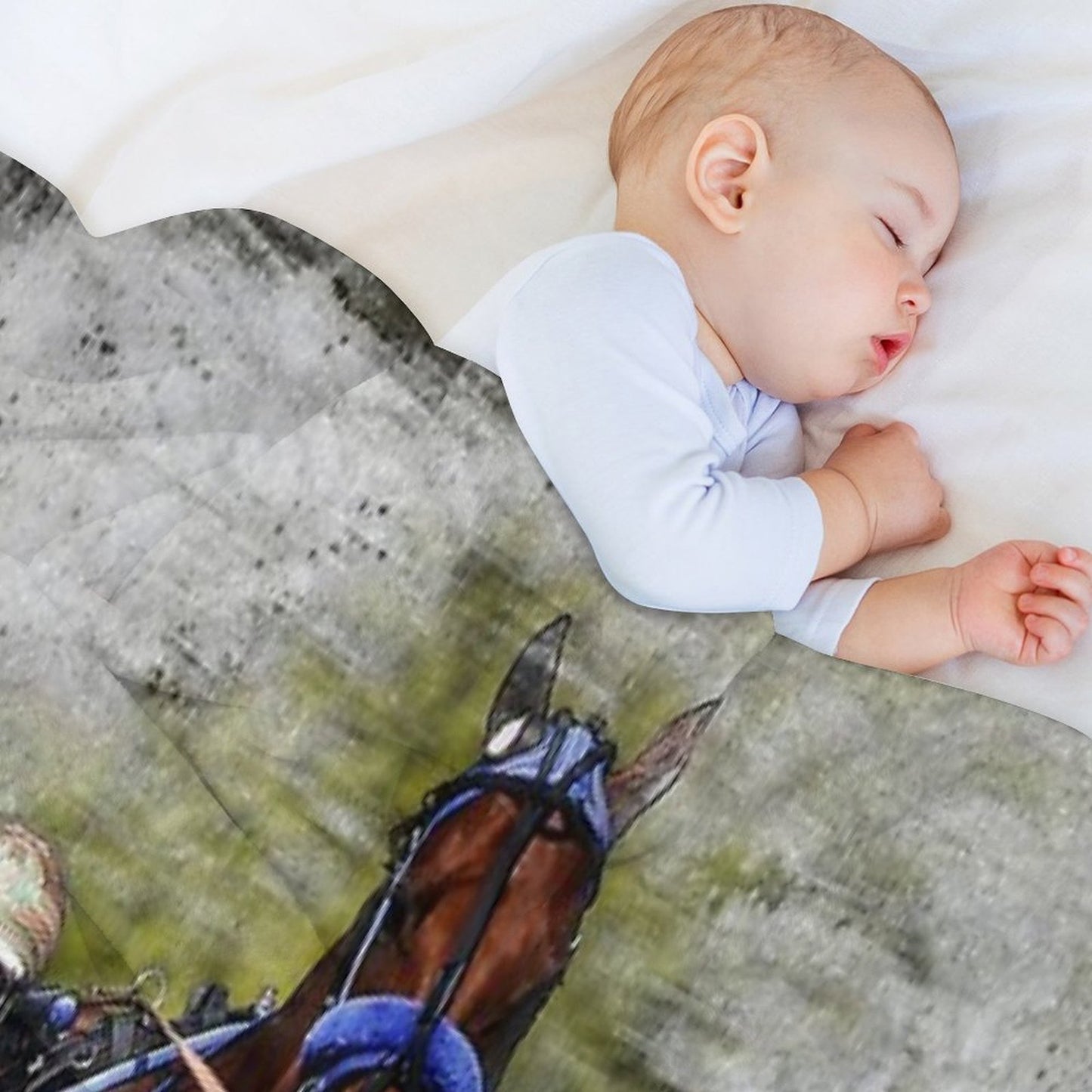 Harness Horse Cart Racing 02 Throw Blanket