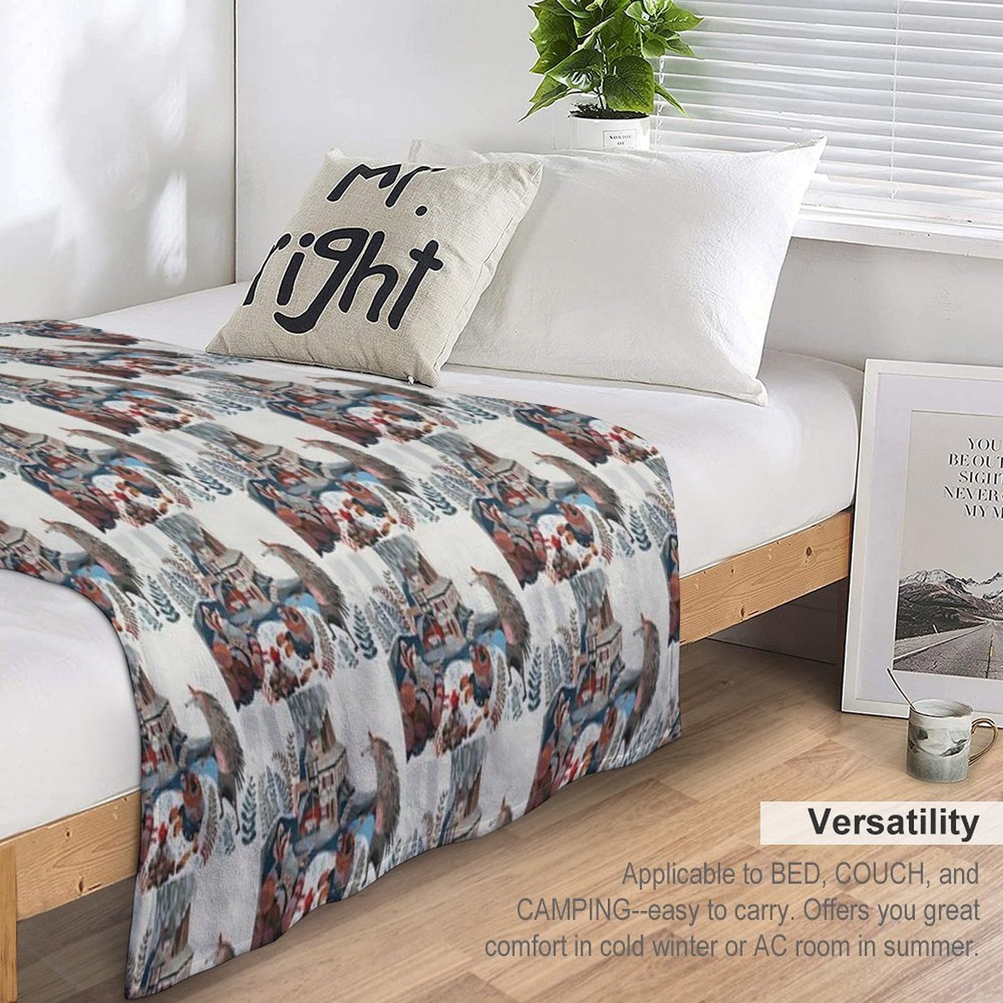 Wood Chopping Friends Throw Blanket