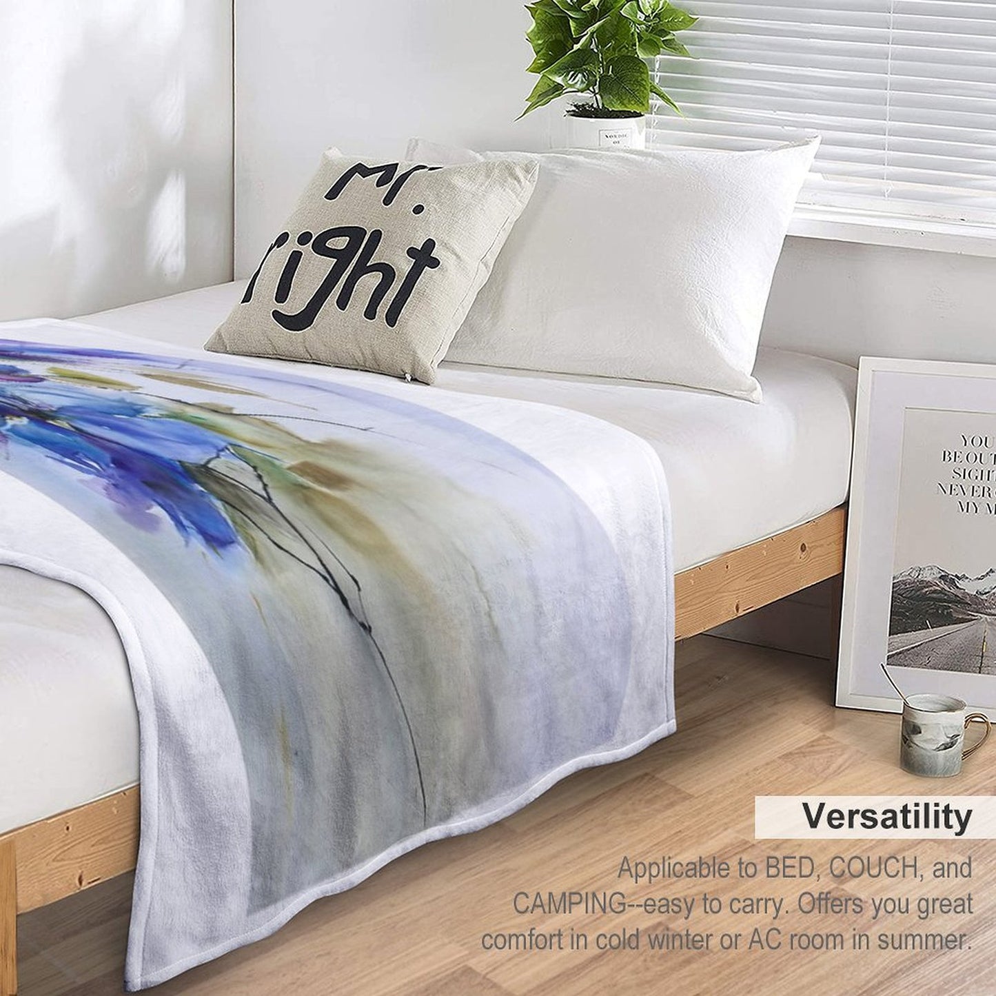 Beauty in Blue Throw Blanket