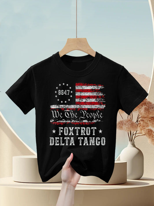 8647 Anti Trump Foxtrots Deltas Tangos Impeach 47 86 47 Kids T-Shirt