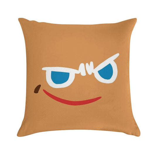 Gingerbrave Cursed Face Soft Anti-Pilling Throw Pillow