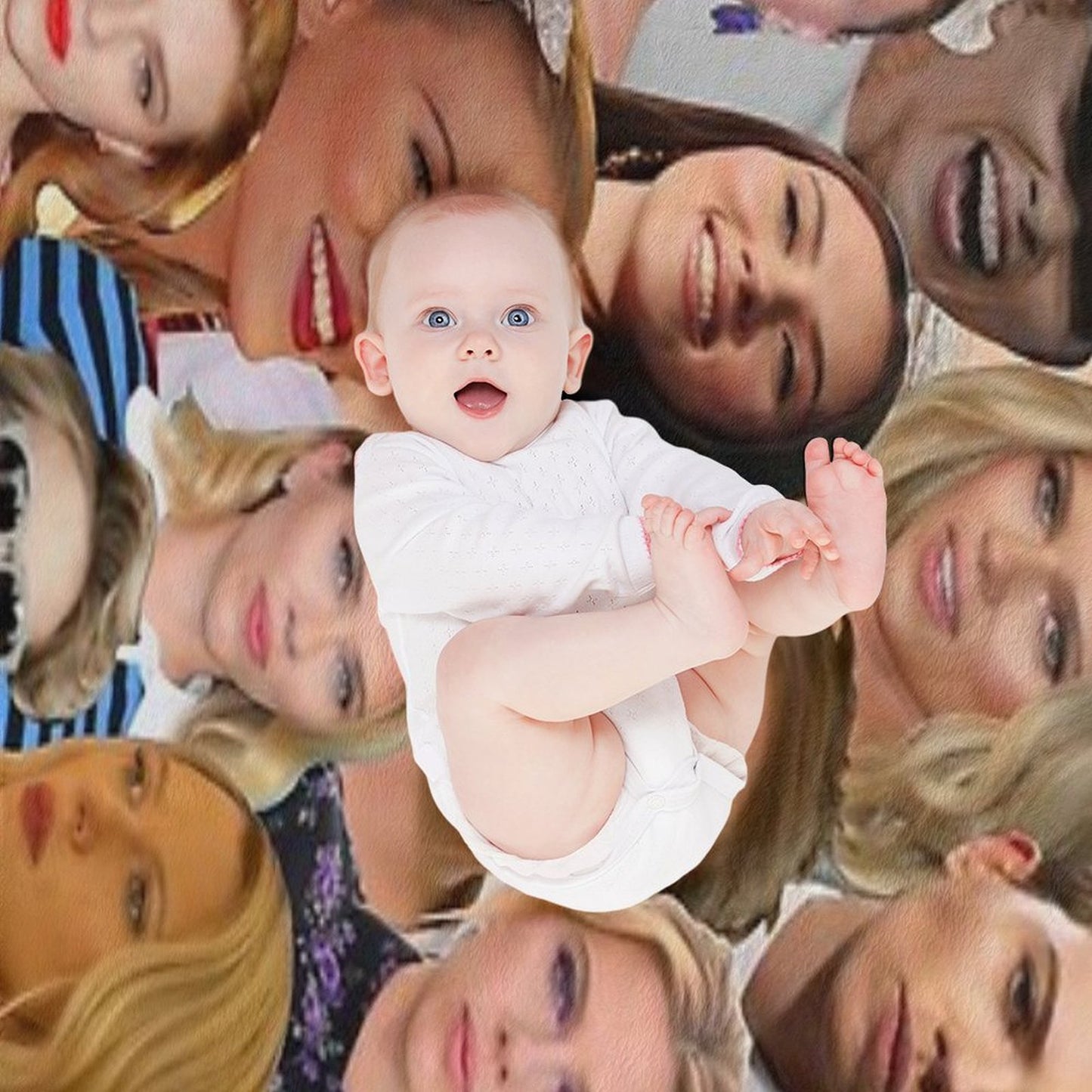 Scarlett Johansson Photo Collage Throw Blanket