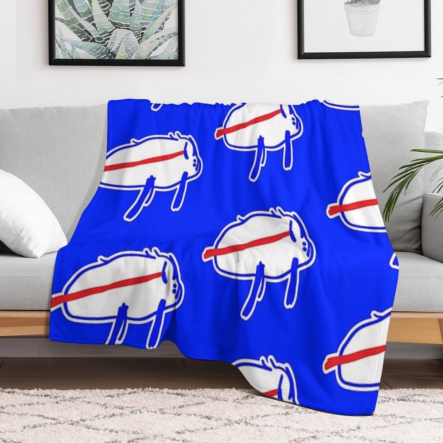 Josh Allen Drawing Throw Blanket