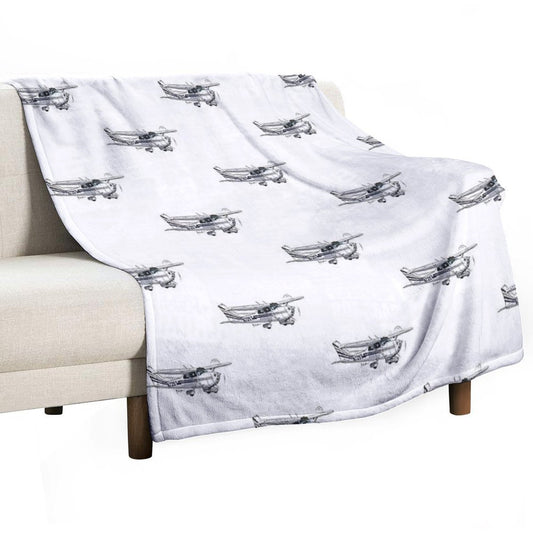 Cessna 172 N72ST Throw Blanket