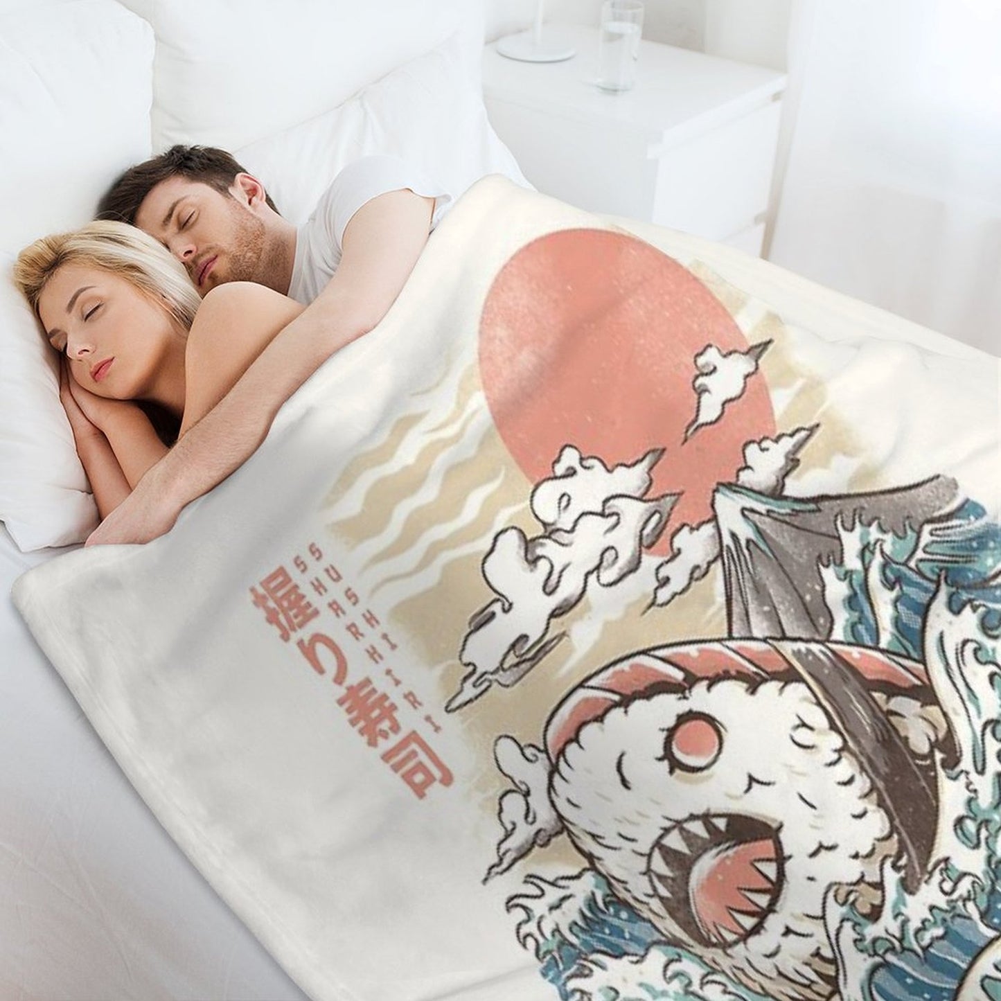 Sharkiri Sushi Throw Blanket