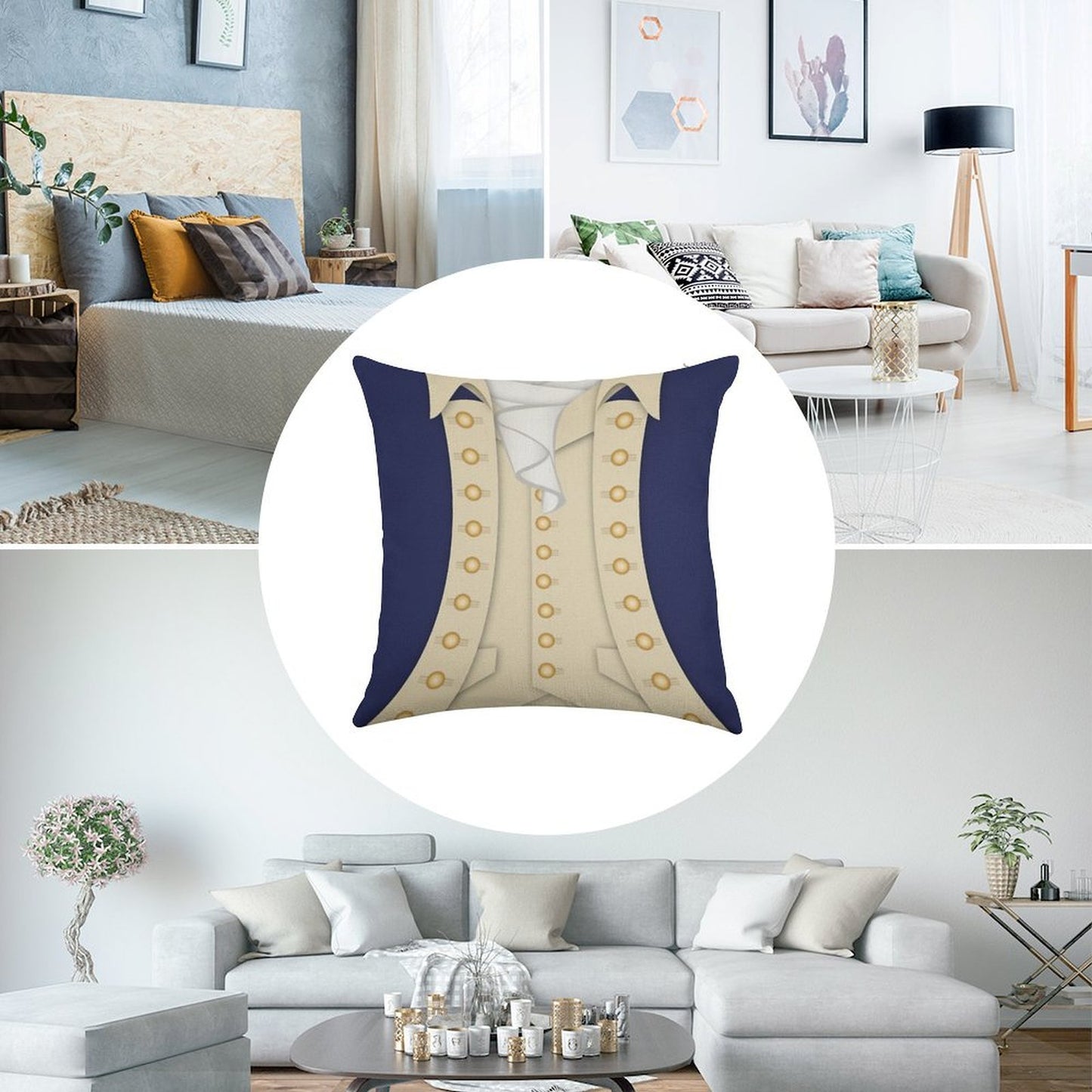 Alexander Hamilton Linen Throw Pillow Cover