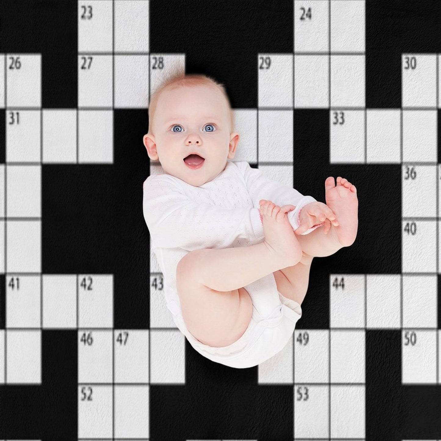 Cool Crossword Pattern Throw Blanket
