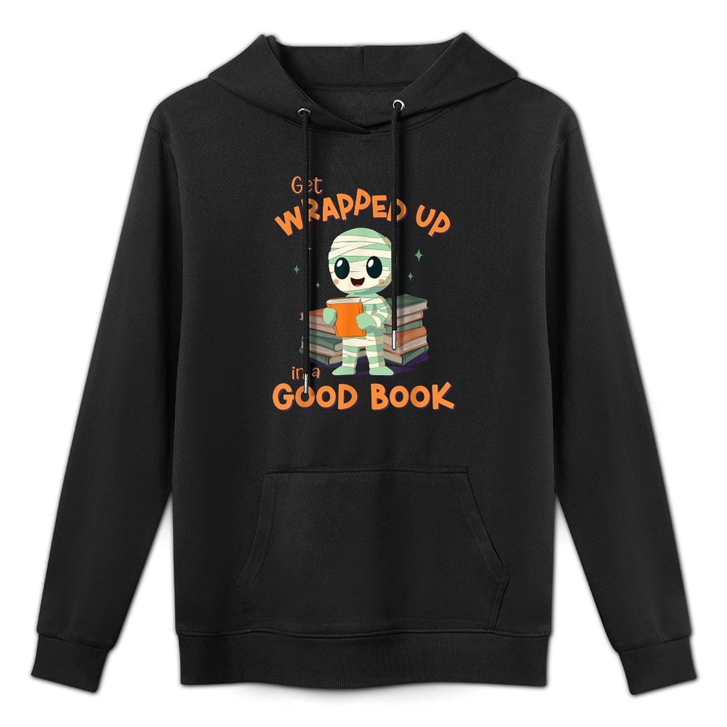 Cute Halloween Teacher Librarian Mummy Reading Books Shrink-Resistant Hoodie