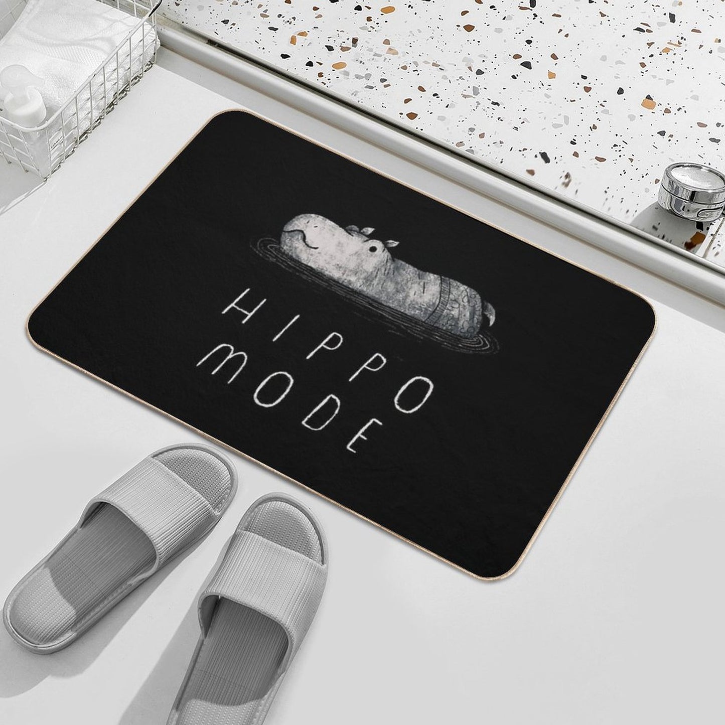 Hippo Mode Bath Mat