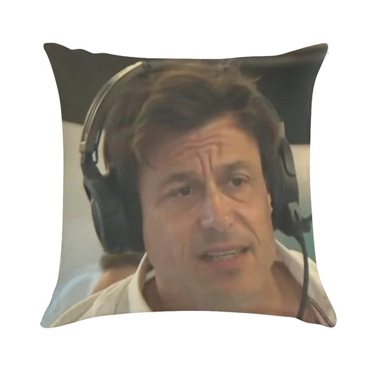 Confused Toto Wolff Soft Easy Maintenance Throw Pillow