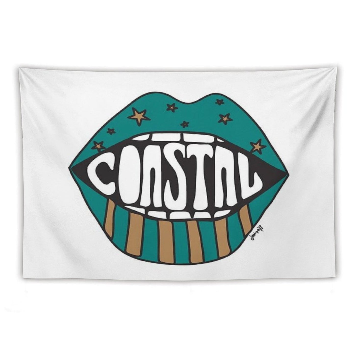 Coastal Carolina Funky Lips Tapestry