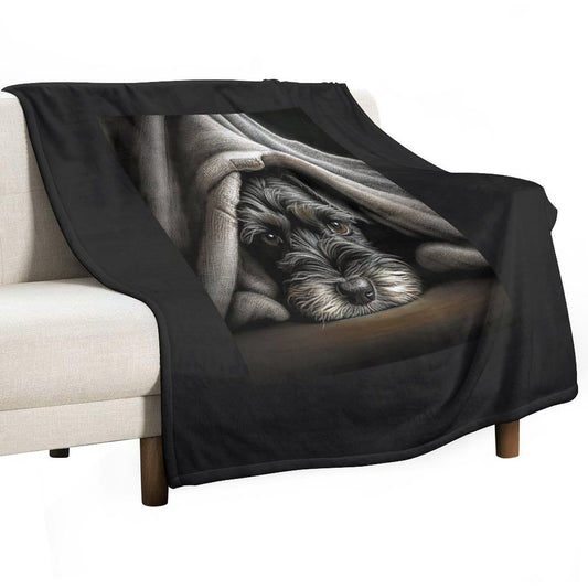 Cute Mini Schnauzer Throw Blanket