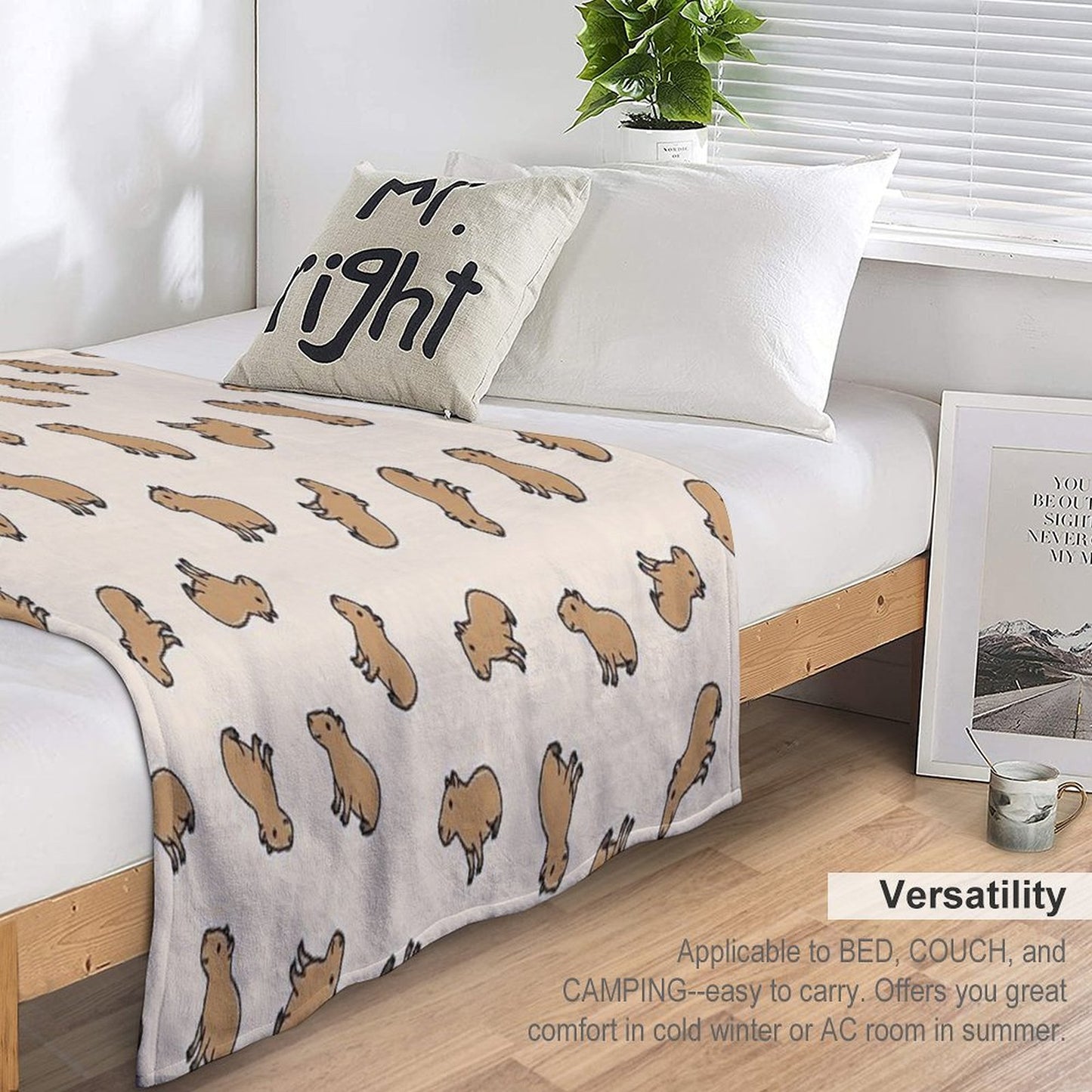 Capybara Throw Blanket