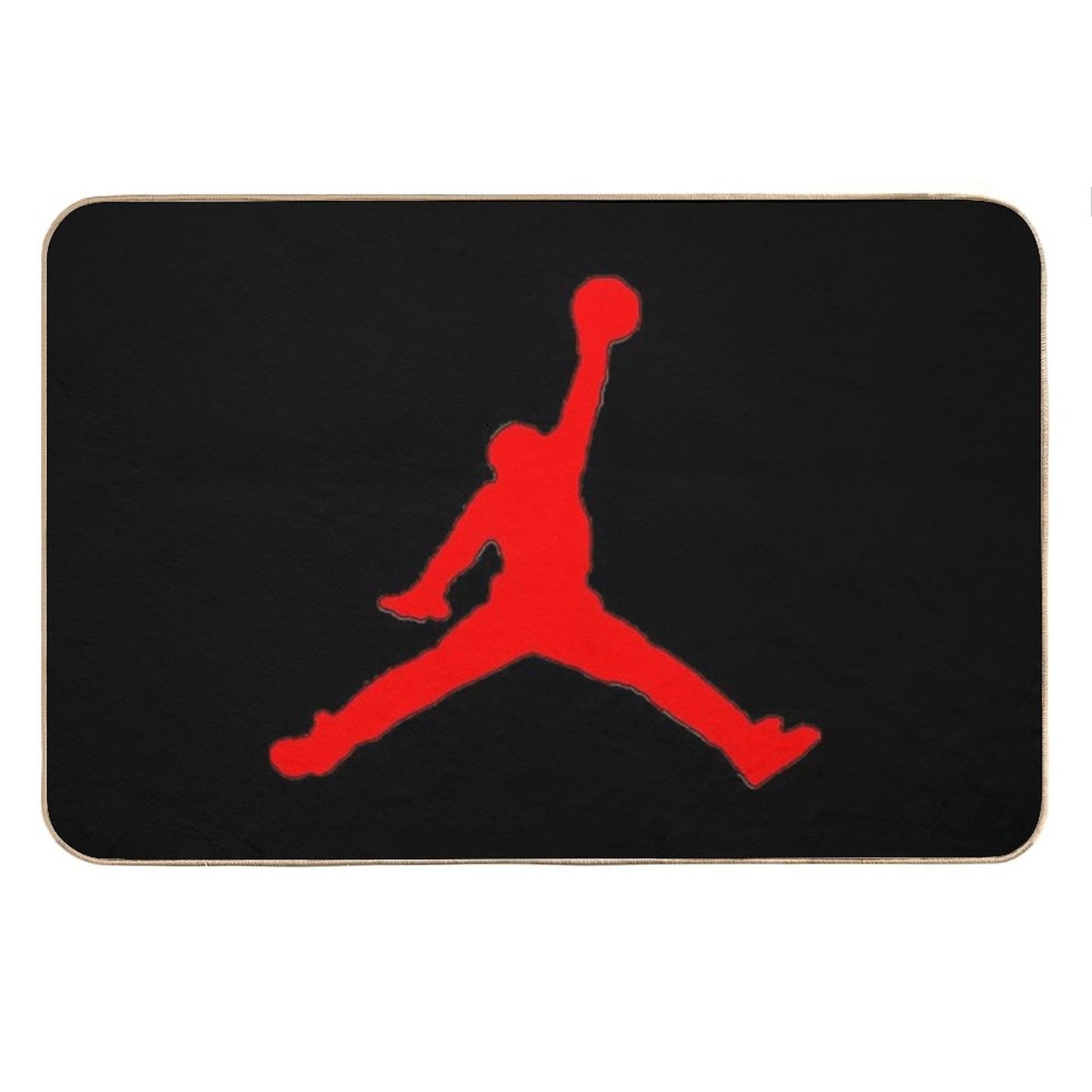 Jordan Silhouette Dunk Red Summer Vibe Bath Mat