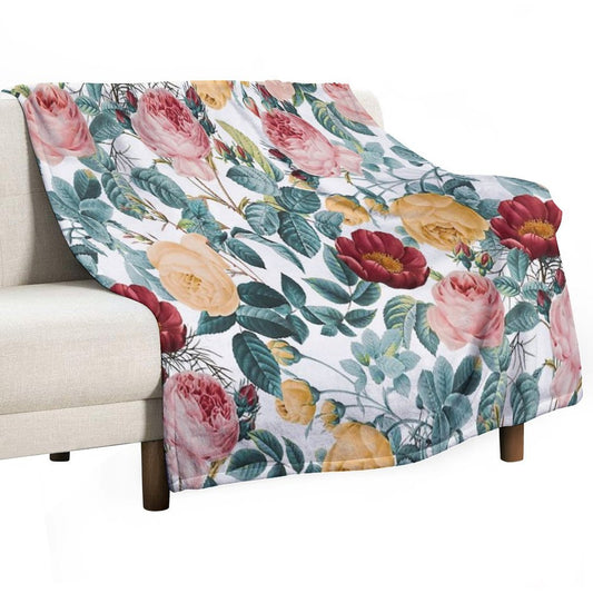 Vintage Garden VI Throw Blanket