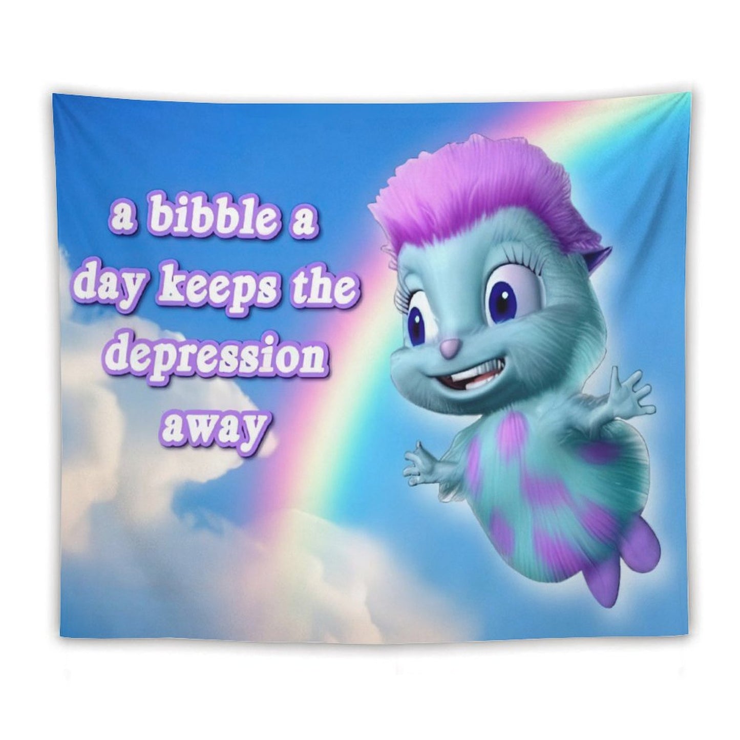 A Bibble A Days Keeps The Depression Away Tapestry