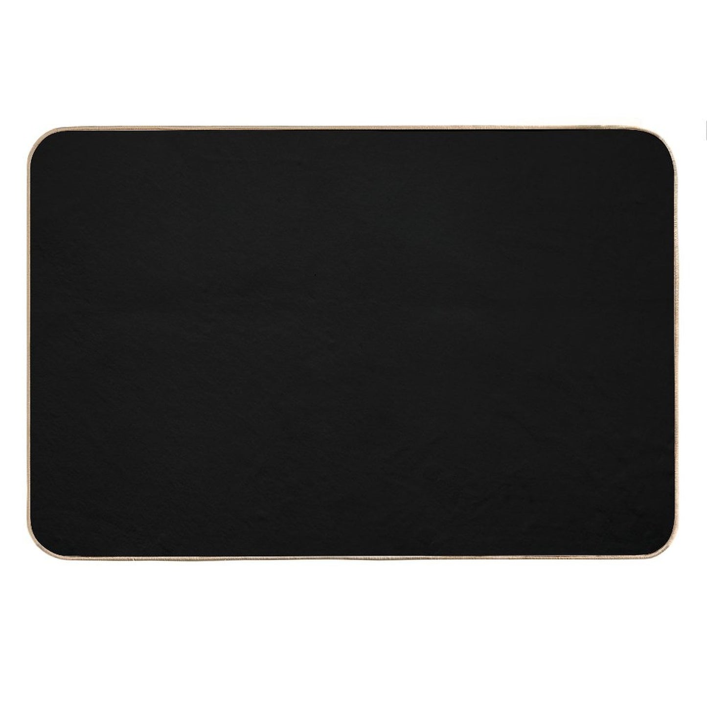 Solid Black Bath Mat