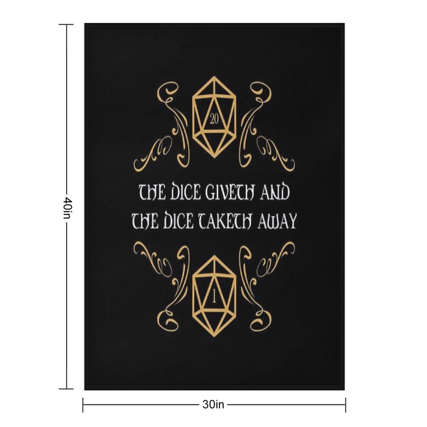 The Dice Giveth And Taketh Away Natural 20 And Critical Fail Throw Blanket