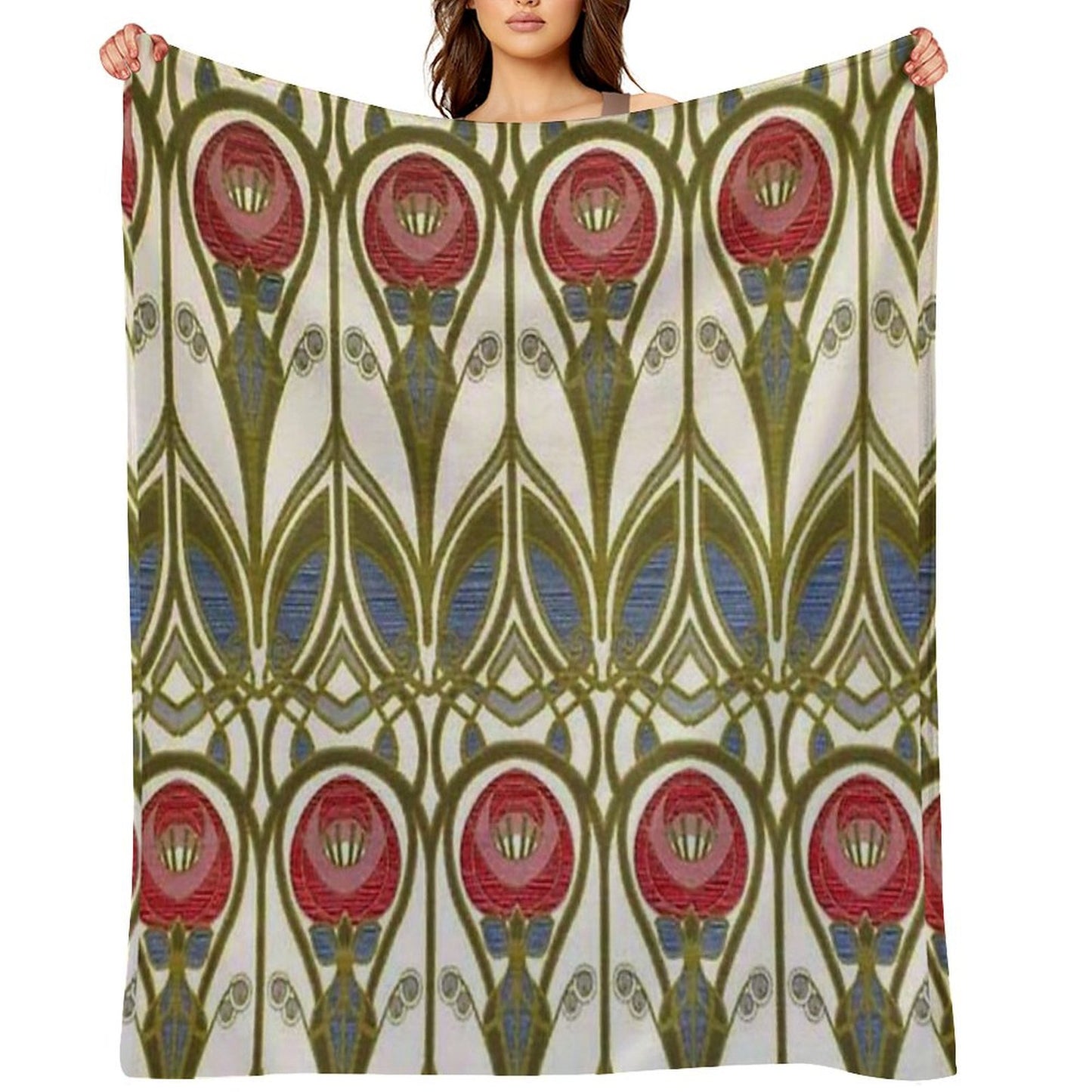 Charles Rennie Mackintosh Design Throw Blanket
