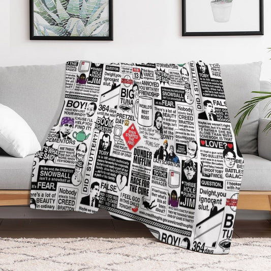 Wise Words From The Office - The Office Quotes (Variant) Throw Blanket
