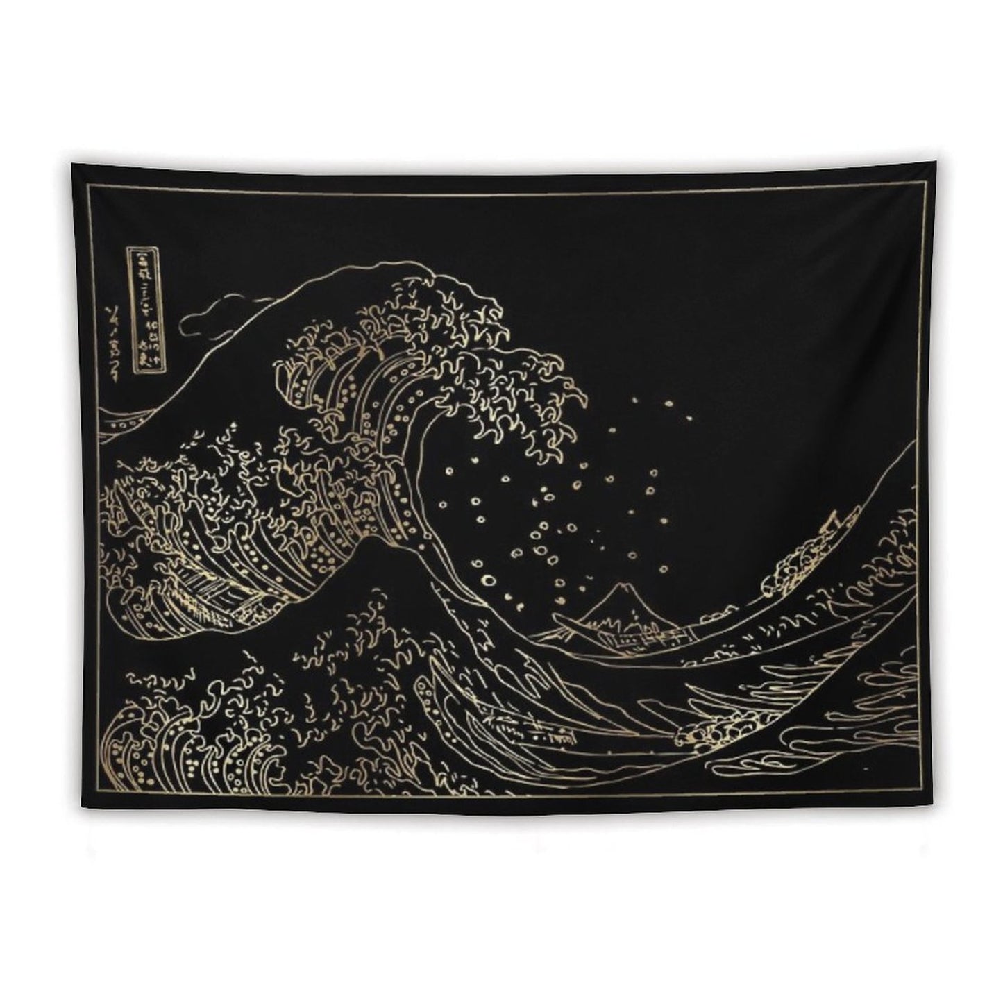 Great Wave Gold Tapestry