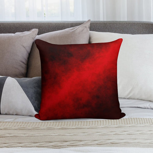 Red Smoke Soft Shrink-Resistant Throw Pillow