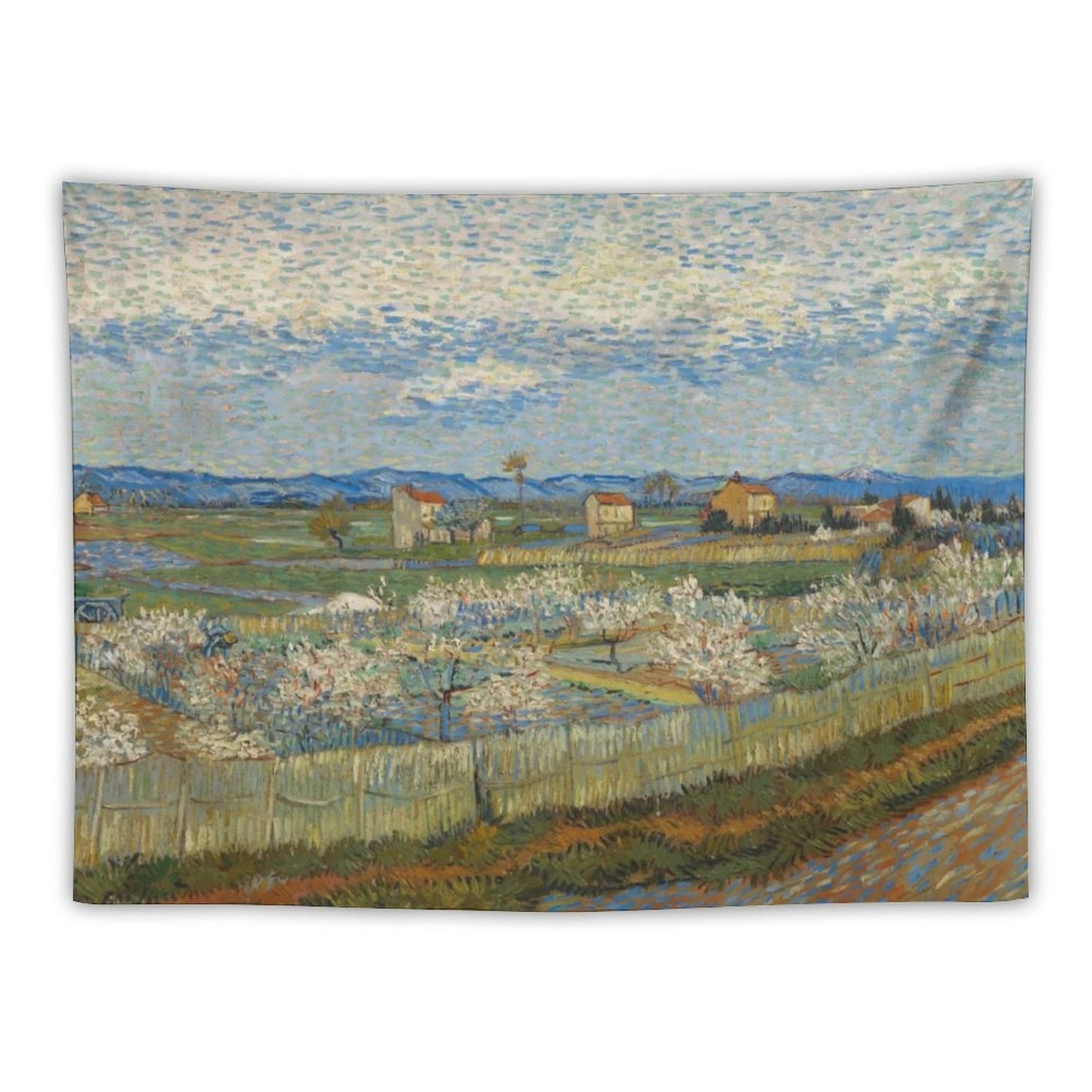 Van Gogh’s Peach Trees in Blossom Tapestry