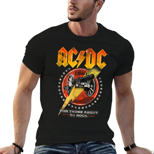 ACDC Rock Music Band For Those About To Rock 1981  Cotton T-Shirt