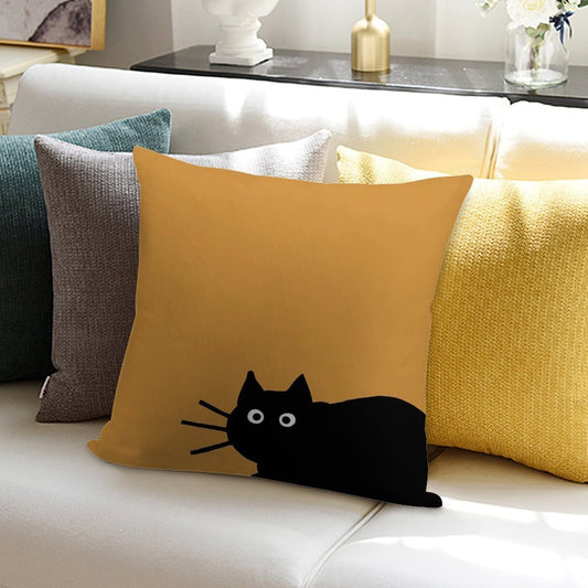 Black Cat(s) Soft Fade-Resistant Throw Pillow