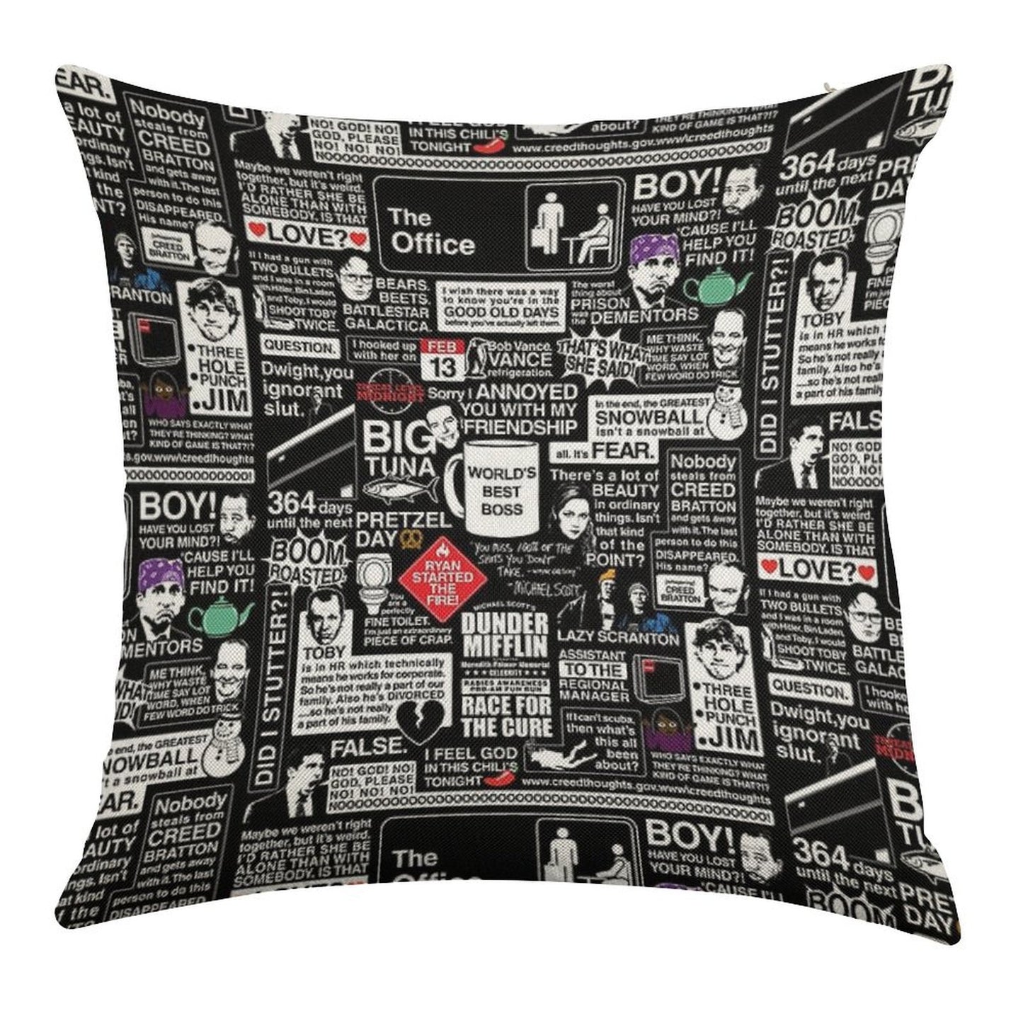Wise Words From The Office - The Office Quotes Linen Throw Pillow Cover