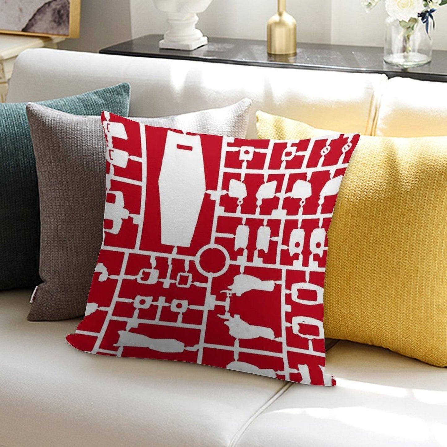 Gundam Runner  Mobile Suit Gundam Soft Easy Maintenance Throw Pillow