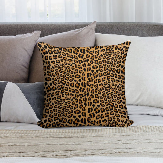 Trendy Leopard Print Aesthetic – Wild Animal Pattern Design Soft Multiple Sizes Throw Pillow
