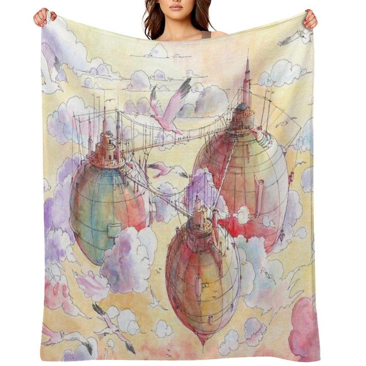 Three Worlds Throw Blanket