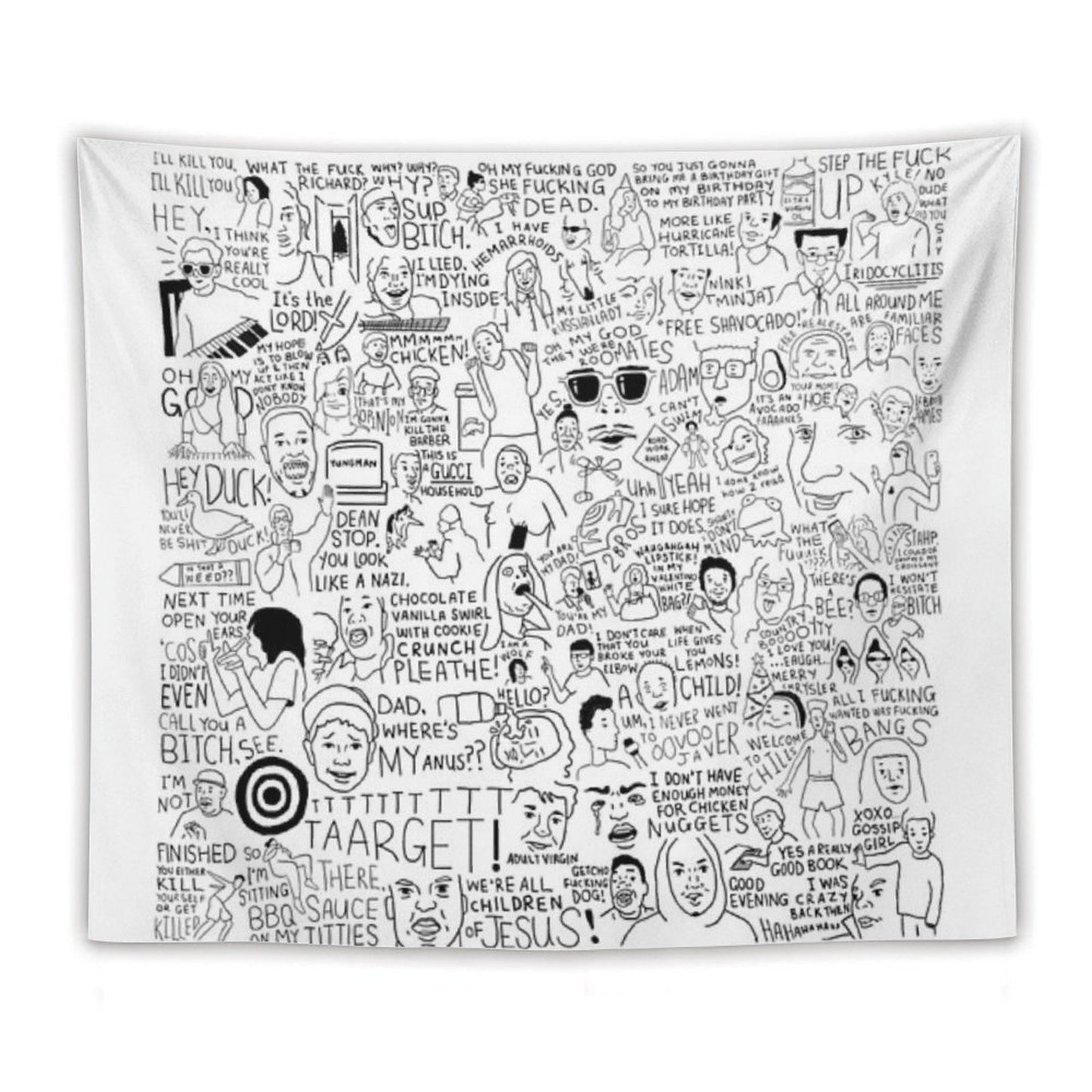 An Ultimate Vine Compilation But Instead of A Video Its Just Terribly Drawn Tapestry