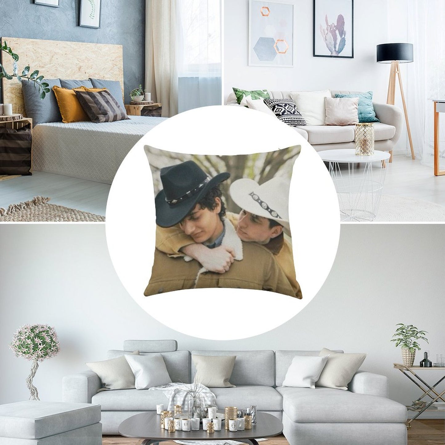 Slushy Noobz Brokeback Mountain Linen Throw Pillow Cover
