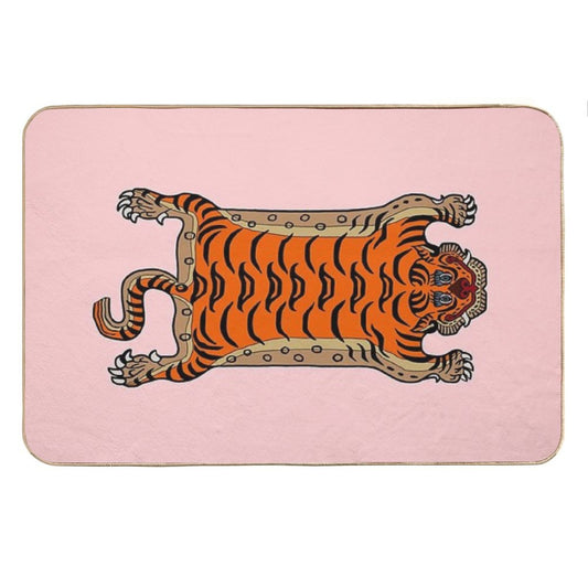 TIBETAN TIGER RUG-pink Bath Mat