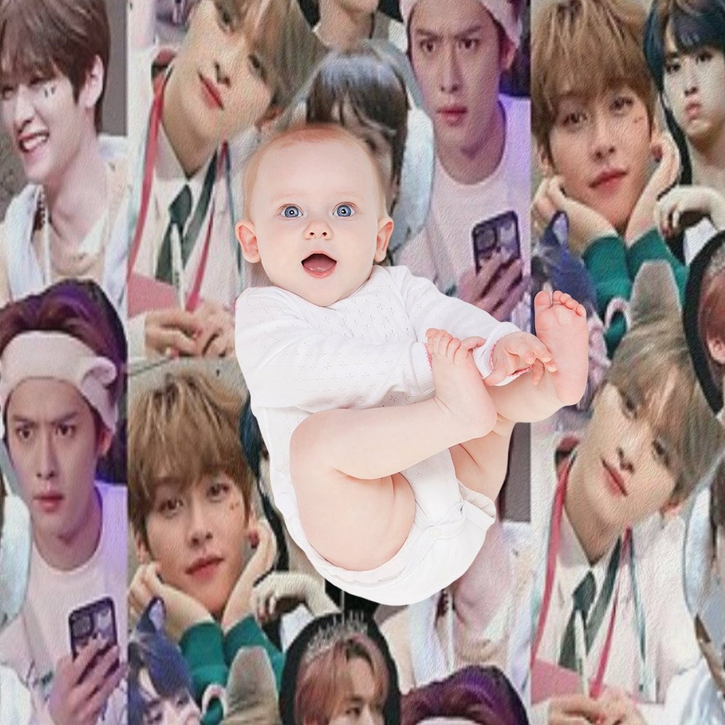 Lee Know Collage Throw Blanket