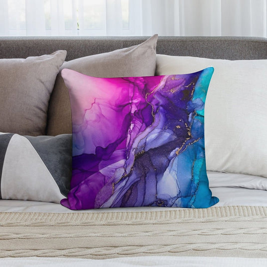 Abstract Vibrant Rainbow Ombre Soft Home Decor Throw Pillow