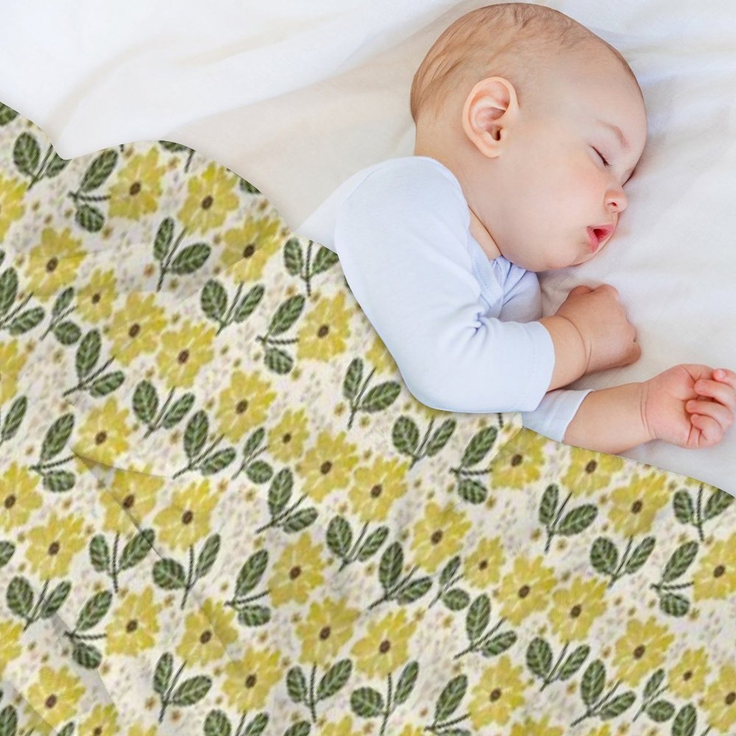 Golden Bloom Throw Blanket