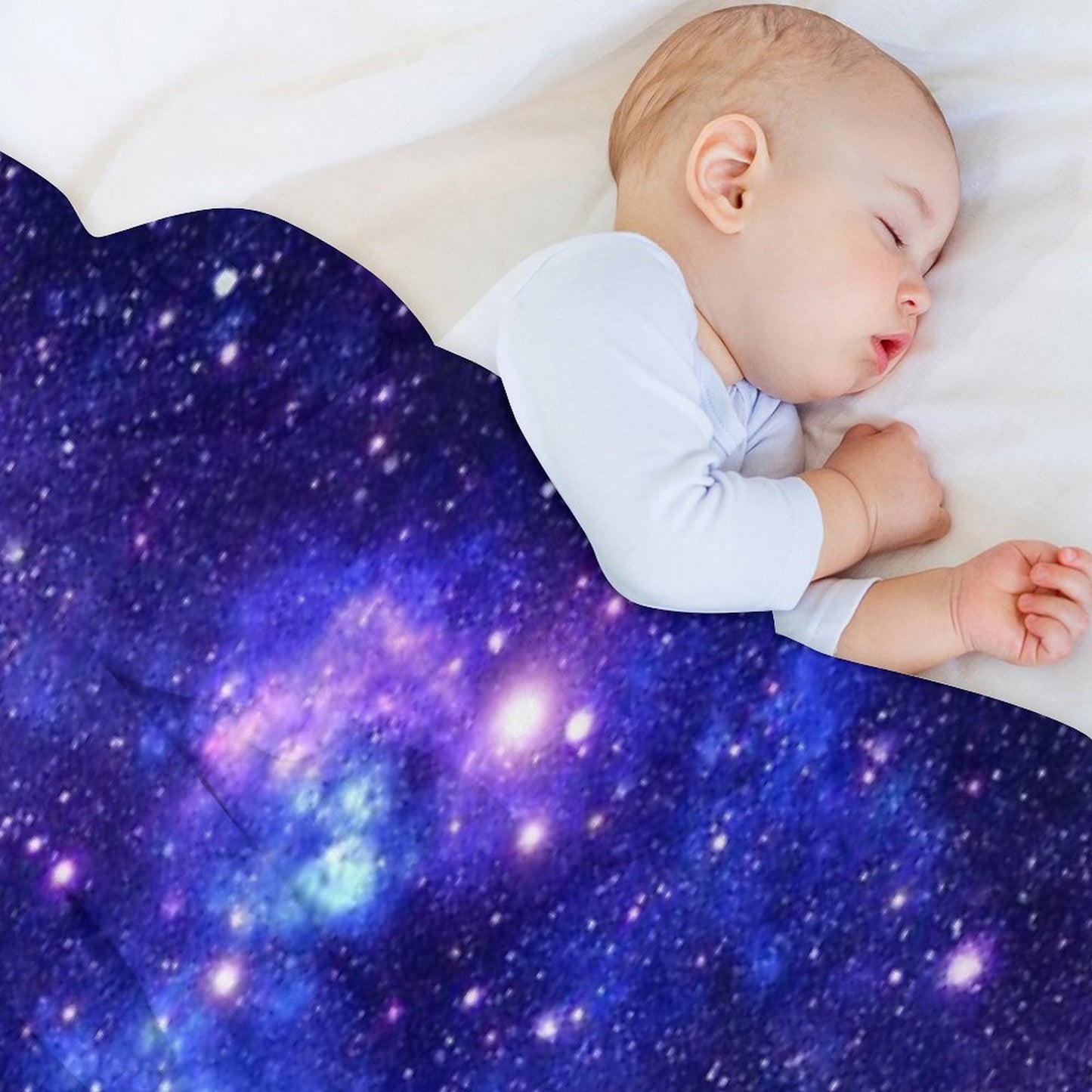 Purple Blue Galaxy Nebula Throw Blanket