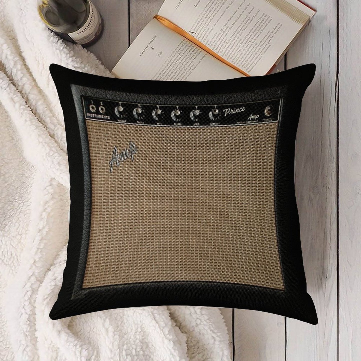 Guitar AmplifierAmp Great for MusicianGuitar Player! Linen Throw Pillow Cover