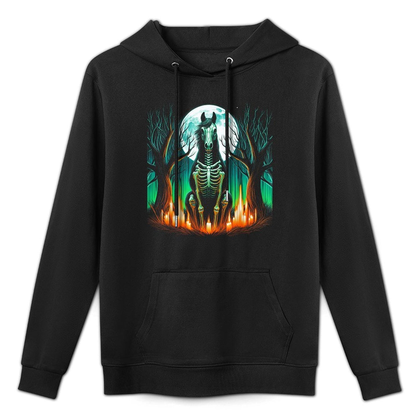 Cool Horse Skeleton Halloween Christmas Birthday Breathable Fabric Hoodie