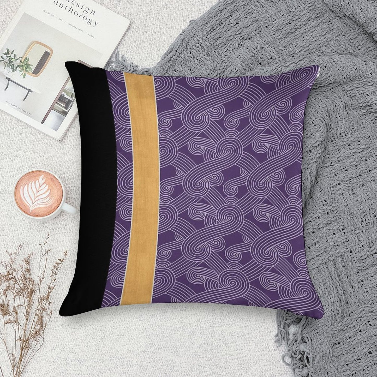 Quarian Swirls Soft Washable Throw Pillow