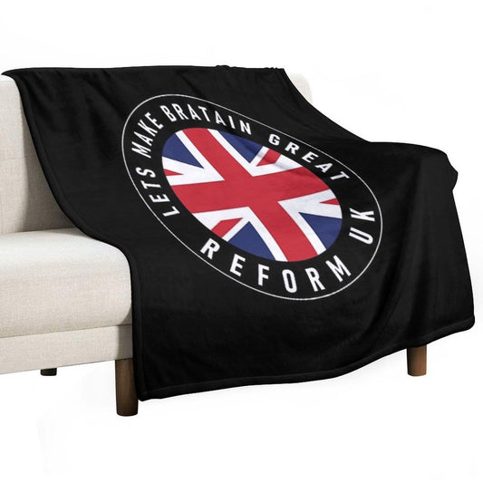 Let's Make Britain Great, Reform Uk, Party Support Throw Blanket