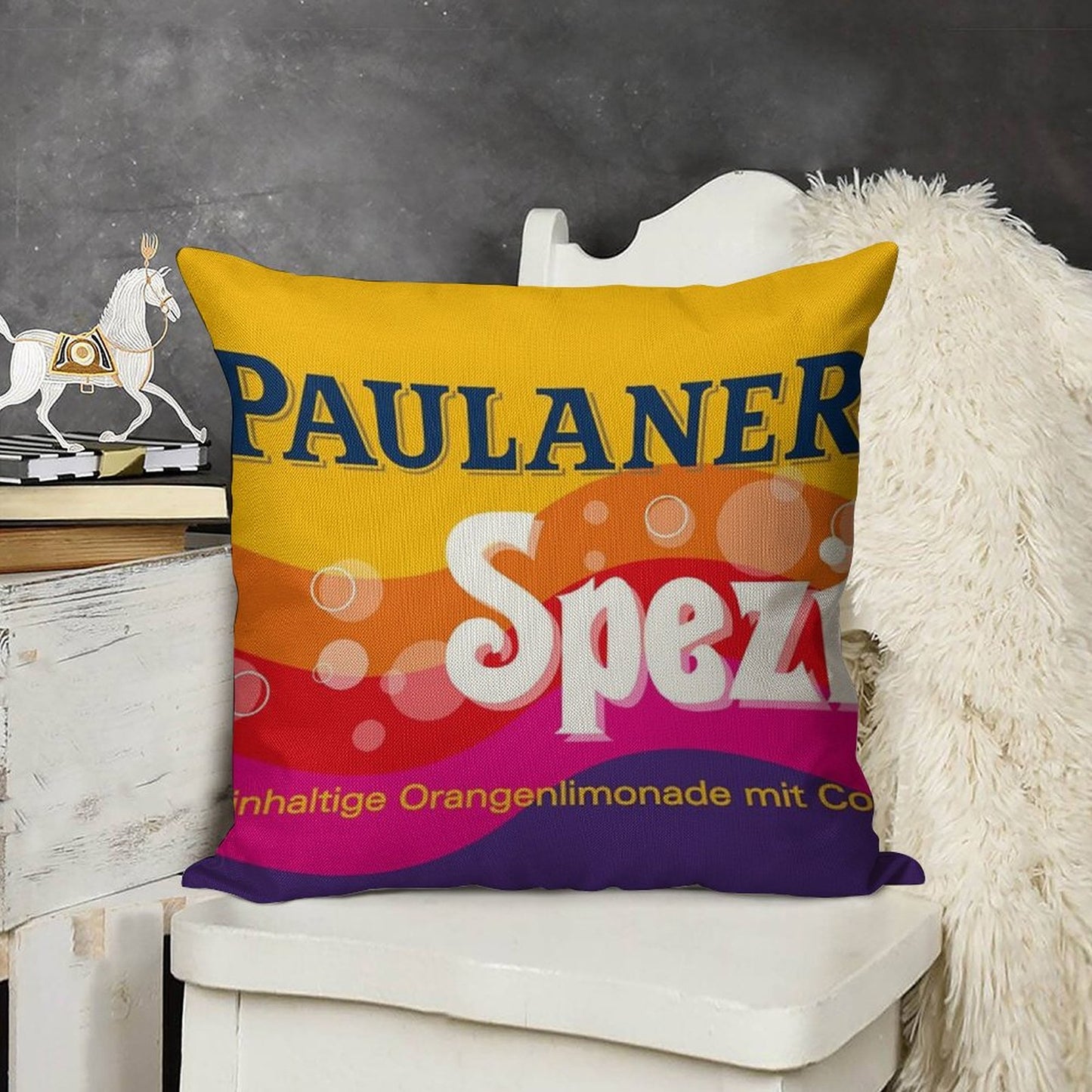 PaulanerSpezi Munich Linen Throw Pillow Cover