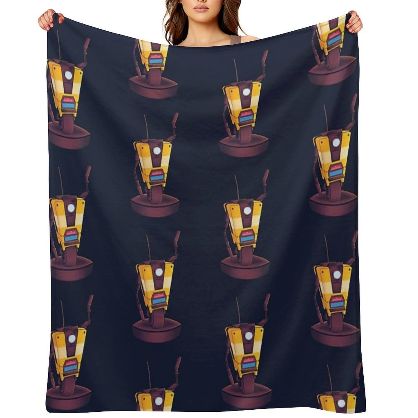 Waving Claptrap! Throw Blanket
